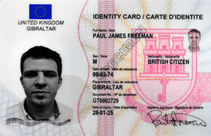 gibraltar id card travel